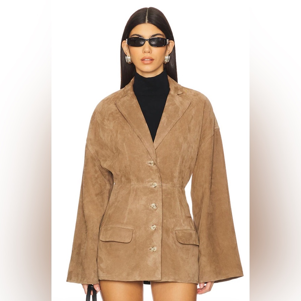 EAVES Salta Suede Jacket in Tan